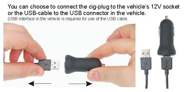 Uchwyt uniwersalny regulowany do smartfonów bez futerału oraz w futerale lub etui o wymiarach: 75-89 mm (szer.), 6-10 mm (grubość) z wbudowanym kablem USB-C oraz ładowarką samochodową (7)