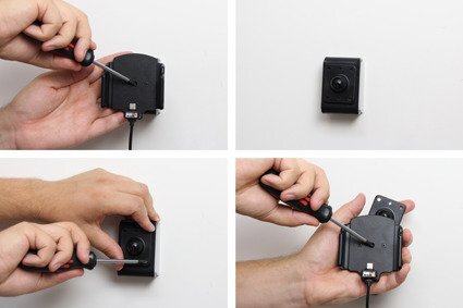 Uchwyt uniwersalny regulowany do smartfonów bez futerału oraz w futerale lub etui o wymiarach: 75-89 mm (szer.), 6-10 mm (grubość) z wbudowanym kablem USB-C oraz ładowarką samochodową (5)